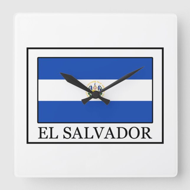 Relógio Quadrado El Salvador (Frente)