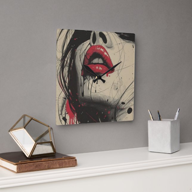 Relógio Quadrado Ela (Escritório)