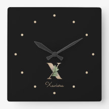 Elegante Monograma Botânico - Letra X