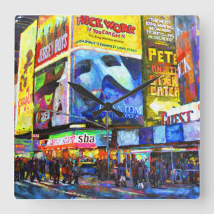 Relógio Quadrado Em Broadway