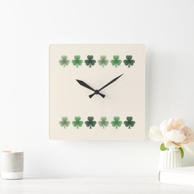 Relógio Quadrado Emerald Flourish (Lar)