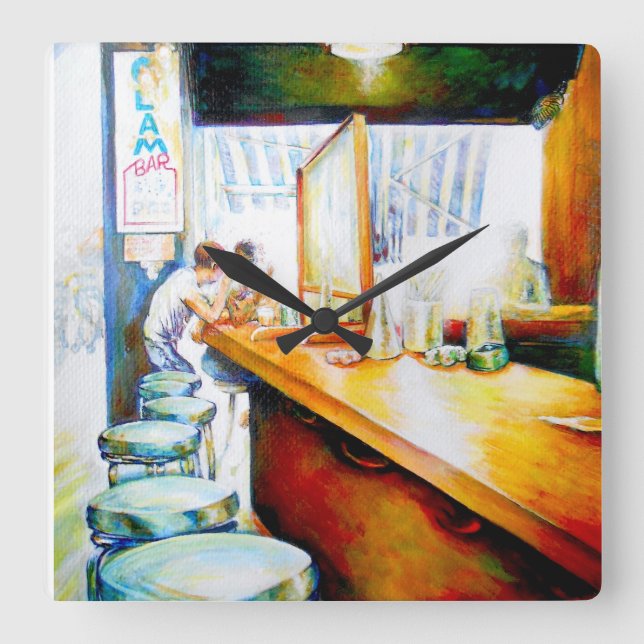 Relógio Quadrado Emocional para motivar, lógica para justificar (Frente)