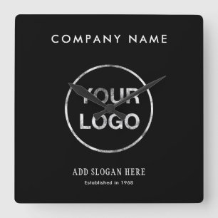Relógio Quadrado Empresa de Design de Logotipo Moderno
