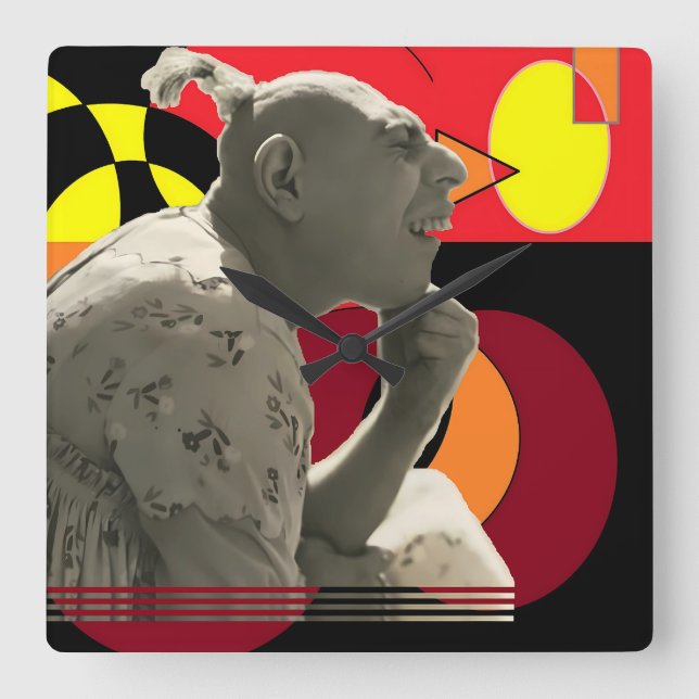 Relógio Quadrado Encircled Hour of Delicacy (Frente)