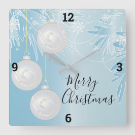 Relógio Quadrado Enfeites de natal