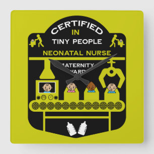 Relógio Quadrado Enfermeira Neonatal Obrigado E Apoio Presente
