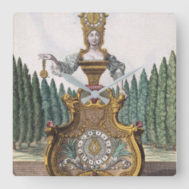 Relógio Quadrado Engraçada Vintage Mulher Clocadora Constume Clock 