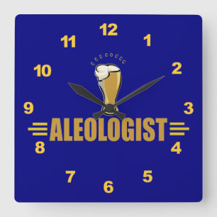 Relógio Quadrado Engraçado Ale e Beer