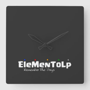 Relógio Quadrado Engraçado Alphabet Sayings