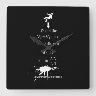 Relógio Quadrado Equador de adesivo de matemática científica de Sli