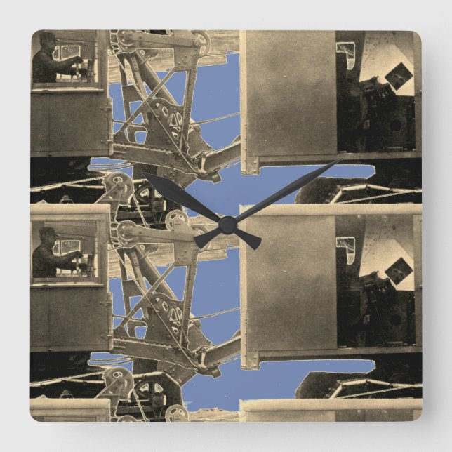 Relógio Quadrado Equipamento pesado do guindaste noroeste do (Frente)