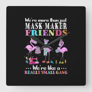 Relógio Quadrado Eram Mais Do Que Apenas Amigos Mascarados Flamingo