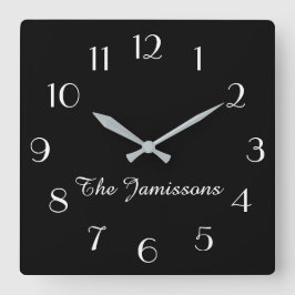 Relógio Quadrado ESCOLHA A COR, Mínimo Personalizado