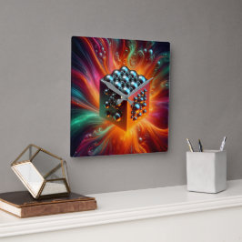 Relógio Quadrado Esfera do Platinum