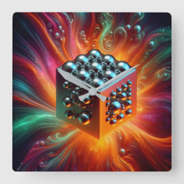 Relógio Quadrado Esfera do Platinum