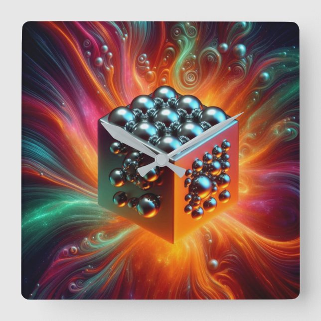 Relógio Quadrado Esfera do Platinum (Frente)