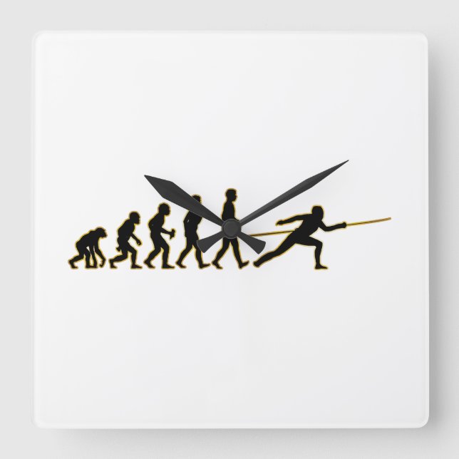 Relógio Quadrado Esgrima (Frente)