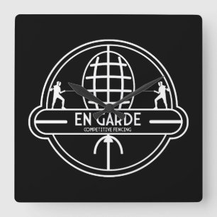 Relógio Quadrado Esgrima de Espadas Competitiva