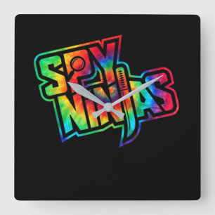 Relógio Quadrado Espião Engraçado Jogando Ninjas Brincadeiras Com