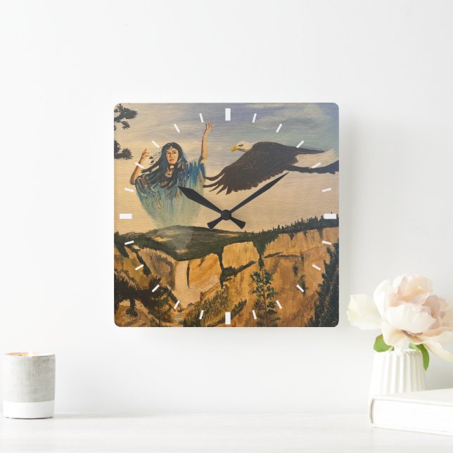 Relógio Quadrado Espírito, por Gary Poling (Lar)