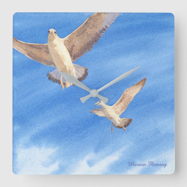 Relógio Quadrado Espíritos Livres! (Frente)