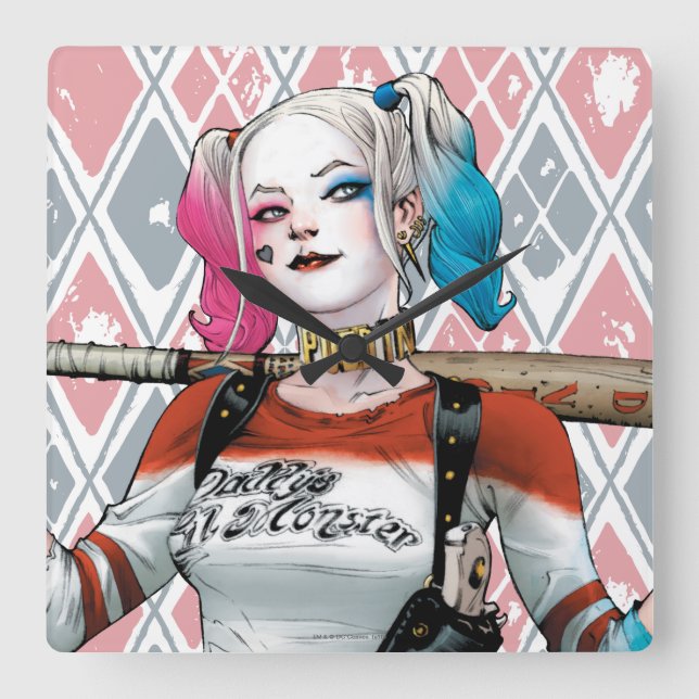 Relógio Quadrado Esquadrão Suicida | Harley Quinn (Frente)