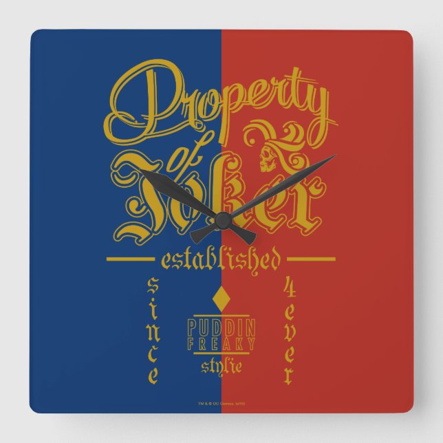 Relógio Quadrado Esquadrão Suicida | Puddin Freaky (Frente)