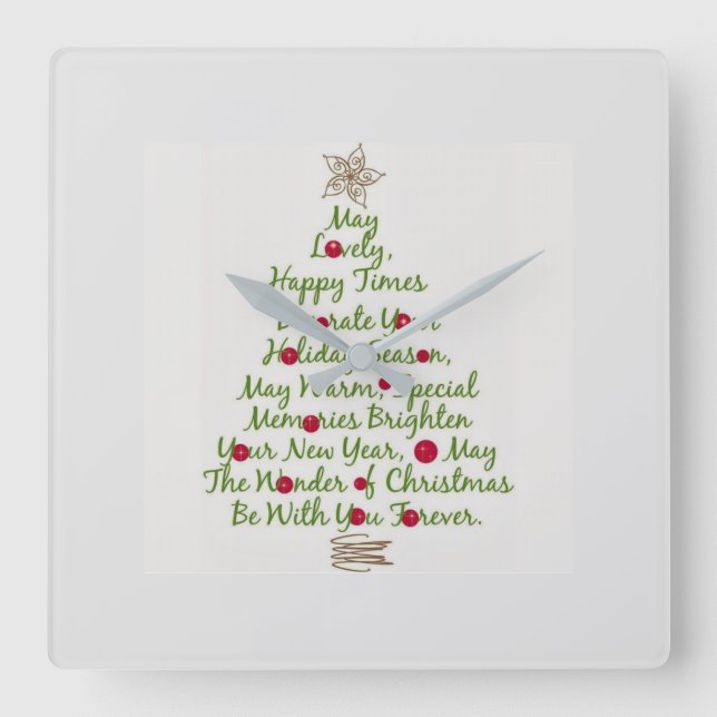 RELÓGIO QUADRADO ****ESTA É A ESTAÇÃO DO NATAL***** (Frente)