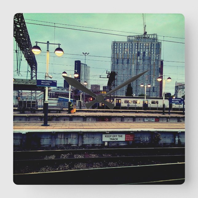 Relógio Quadrado Estação de Manchester, com vista (Frente)