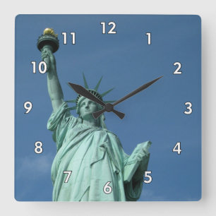 Relógio Quadrado Estátua da Liberdade em Nova Iorque