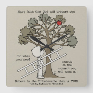 Relógio Quadrado Esteja preparado