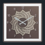 Relógio Quadrado Estilo Art Deco<br><div class="desc">Excelente e design de alta qualidade. Você vai adorar como os outros. Esteja livre para usar este design para qualquer outro produto que você quiser ou para adicionar seu texto. Obrigado.</div>