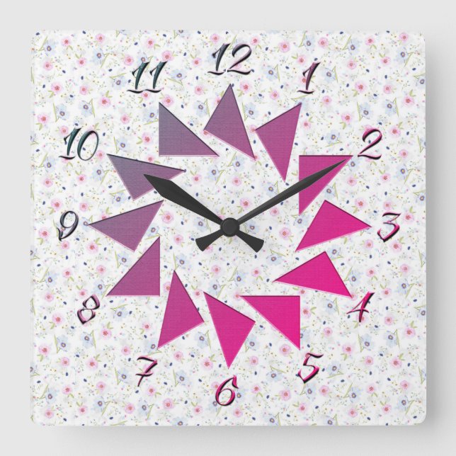 Relógio Quadrado Estilo da ventoinha (Frente)