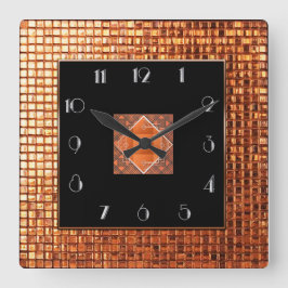 Relógio Quadrado Estilo de Gatsby Decadente