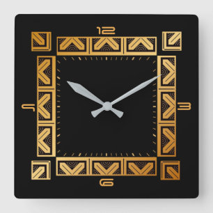 Relógio Quadrado Estilo elegante do Art Deco