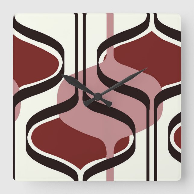 Relógio Quadrado Estilos Clássicos de Rolagem (Frente)