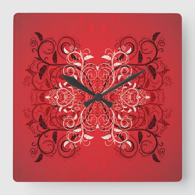 Relógio Quadrado Estilos Clássicos de Rolagem (Frente)