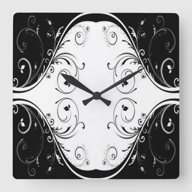 Relógio Quadrado Estilos Clássicos de Rolagem (Frente)