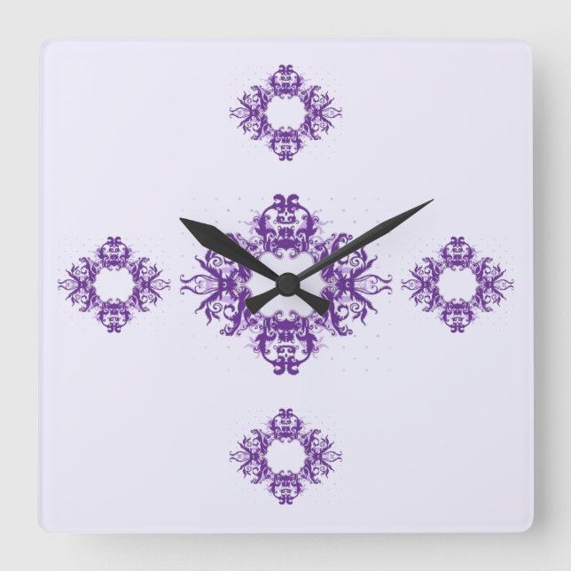 Relógio Quadrado Estilos Clássicos de Rolagem (Frente)