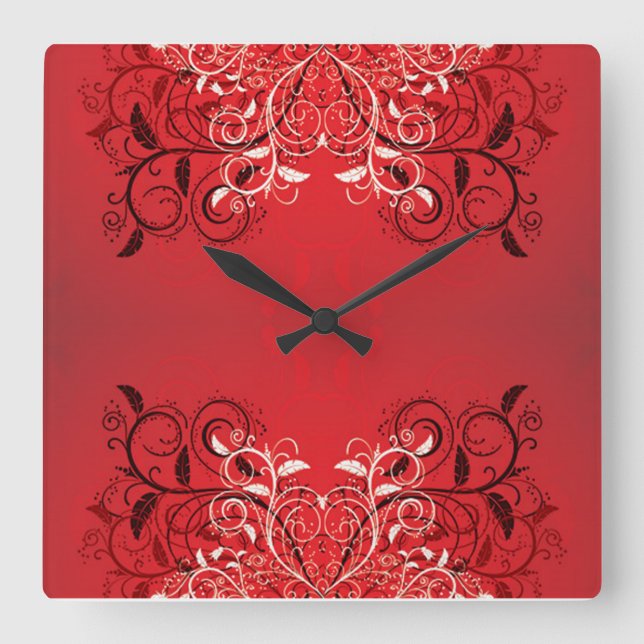 Relógio Quadrado Estilos Clássicos de Rolagem (Frente)