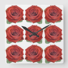 Relógio Quadrado Estilos Clássicos Florais