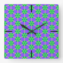 Estrela Geométrica em Roxo, Verde e Amarelo