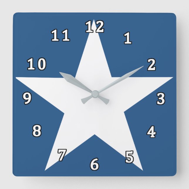 Relógio Quadrado Estrelas (Frente)