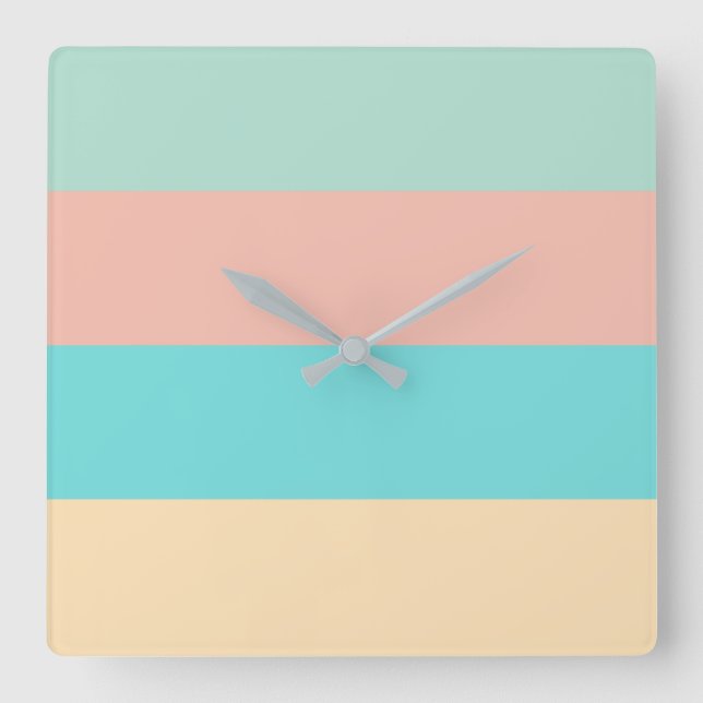 Relógio Quadrado Estrias Costeiras Retrotraídas (Frente)
