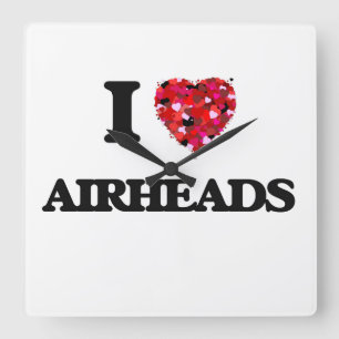 Relógio Quadrado Eu amo Airheads