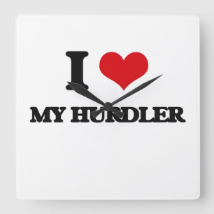 Relógio Quadrado Eu amo meu Hurdler