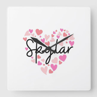 Relógio Quadrado Eu amo Skylar