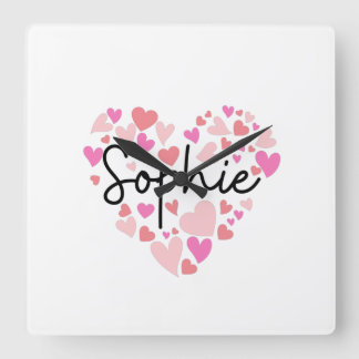 Relógio Quadrado Eu amo Sophie