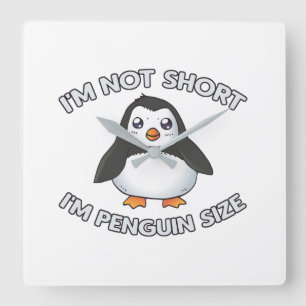 Relógio Quadrado Eu não sou pequeno tamanho de pinguim