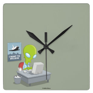 Relógio Quadrado Eu quero acreditar